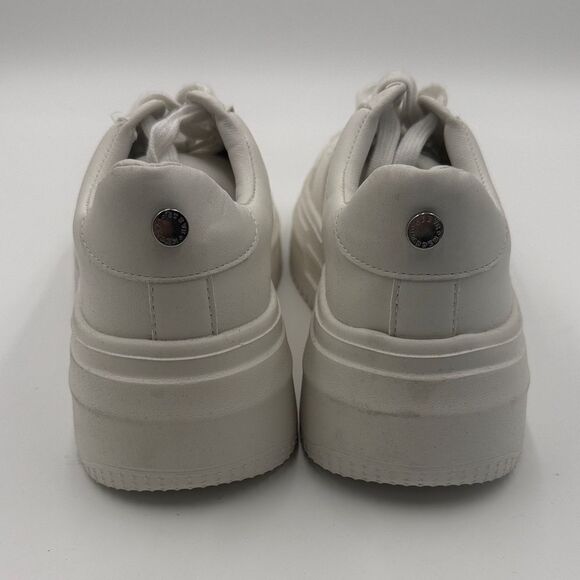 NEW- Steve Madden Classic White Platform Sneakers- Size 10 - Picture 2 of 6